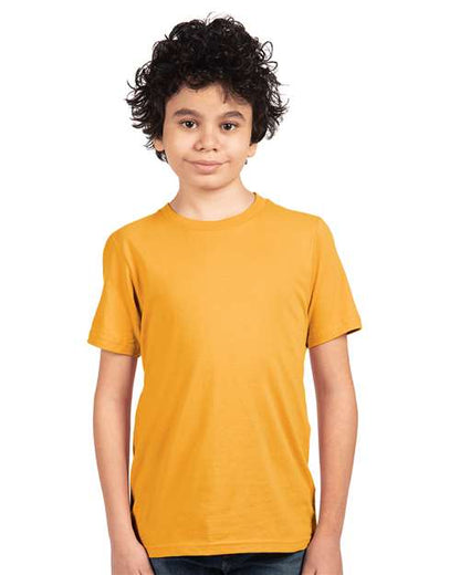 Next Level Youth Cotton T-Shirt 3310 Gold