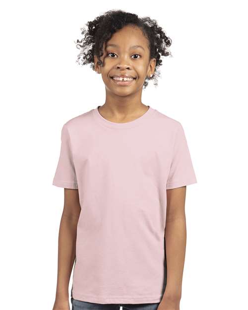 Next Level Youth Cotton T-Shirt 3310 Light Pink