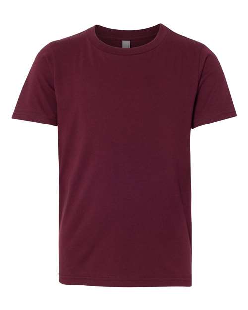 Next Level Youth Cotton T-Shirt 3310 Maroon