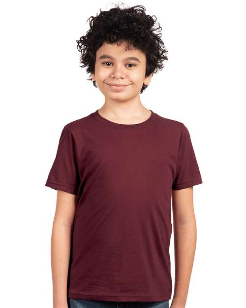 Next Level Youth Cotton T-Shirt 3310 Maroon