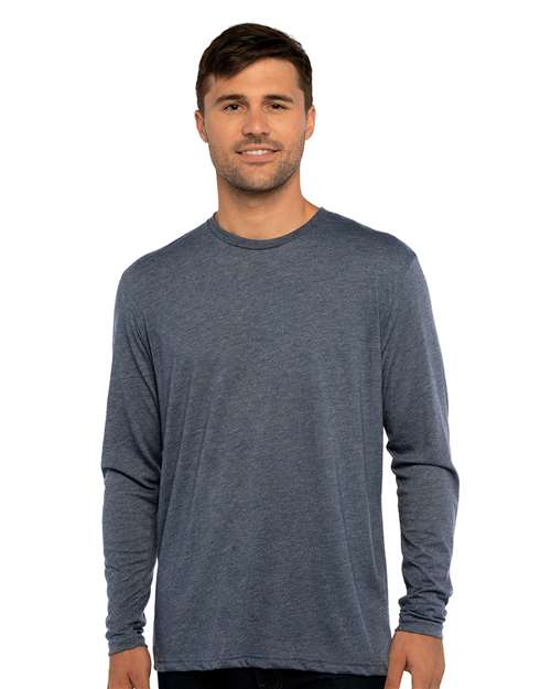 Custom Embroidered  Next Level Triblend Long Sleeve T-Shirt 6071  
