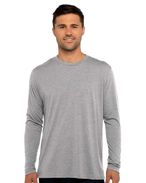 Custom Embroidered  Next Level Triblend Long Sleeve T-Shirt 6071  