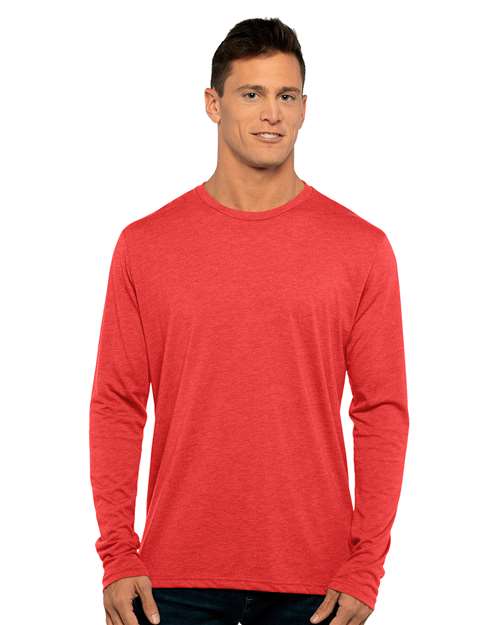 Custom Embroidered  Next Level Triblend Long Sleeve T-Shirt 6071  
