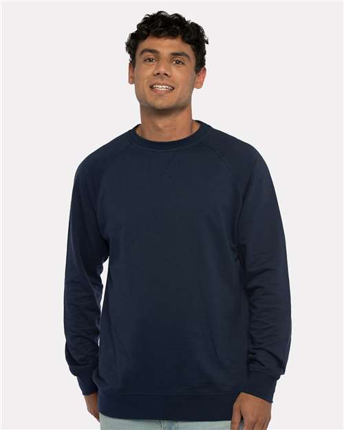 Custom Embroidered  Next Level Laguna Raglan Crewneck Sweatshirt 9000  