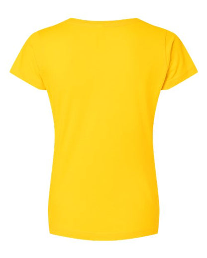 LAT Women's Fine Jersey V-Neck Tee 3507 Yellow