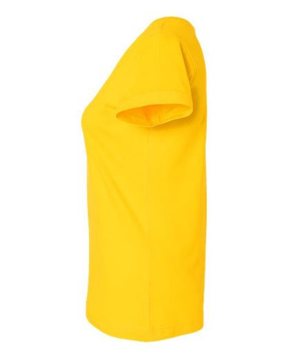LAT Women's Fine Jersey V-Neck Tee 3507 Yellow