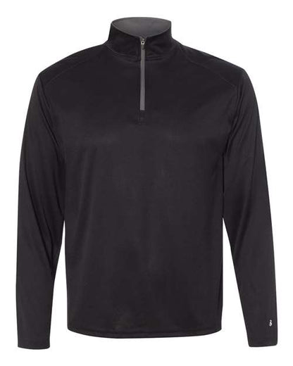 Badger B-Core Quarter-Zip Pullover 4102 Black/ Graphite