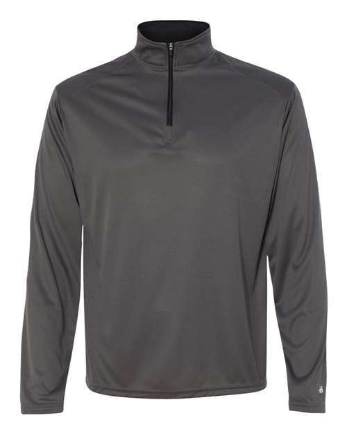 Badger B-Core Quarter-Zip Pullover 4102 Graphite/ Black