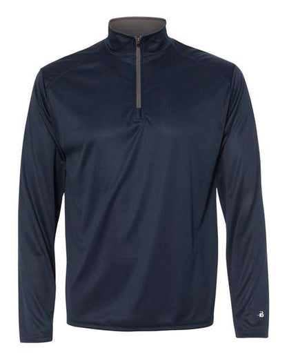 Badger B-Core Quarter-Zip Pullover 4102 Navy/ Graphite