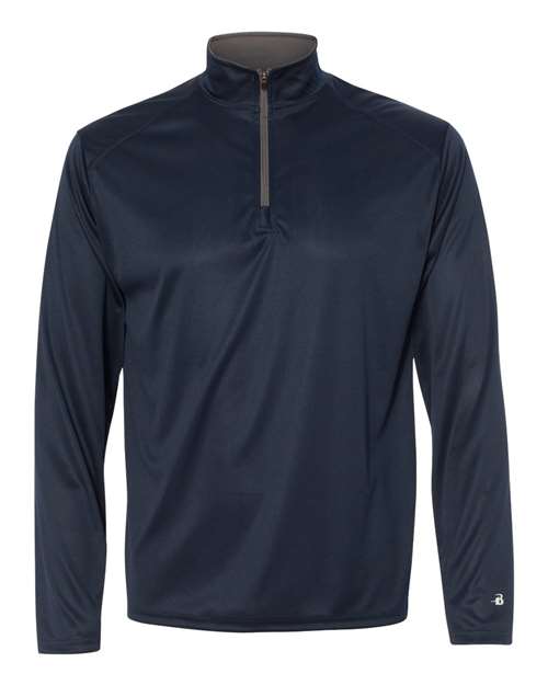 Badger B-Core Quarter-Zip Pullover 4102 Navy/ Graphite