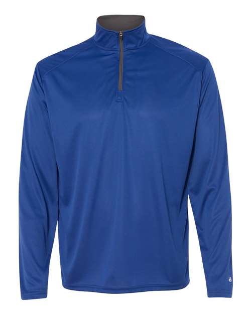 Badger B-Core Quarter-Zip Pullover 4102 Royal/ Graphite