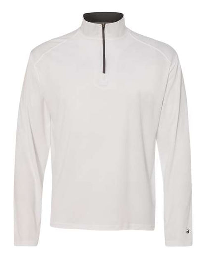 Badger B-Core Quarter-Zip Pullover 4102 White/ Graphite
