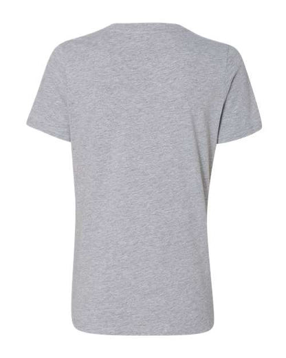 BELLA + CANVAS Women's Relaxed Heather CVC V-Neck Tee 6405CVC Custom Embroidered Business Logo