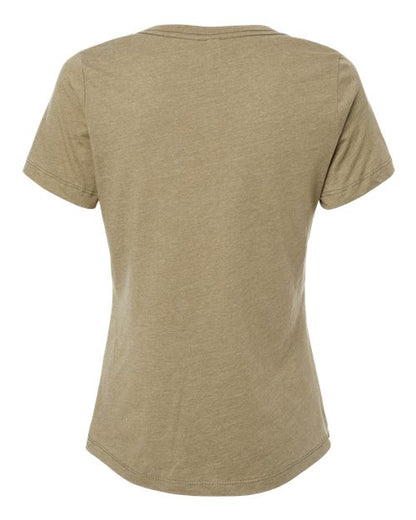 BELLA + CANVAS Women's Relaxed Heather CVC V-Neck Tee 6405CVC Custom Embroidered Business Logo