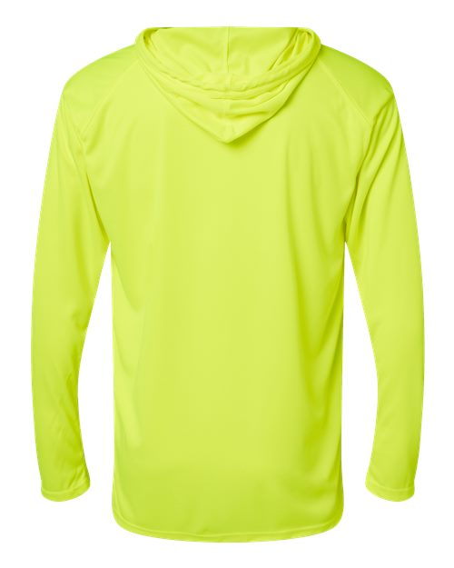 Badger B-Core Hooded Long Sleeve T-Shirt 4105 Safety Yellow