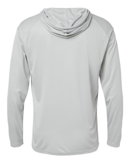 Badger B-Core Hooded Long Sleeve T-Shirt 4105 Silver