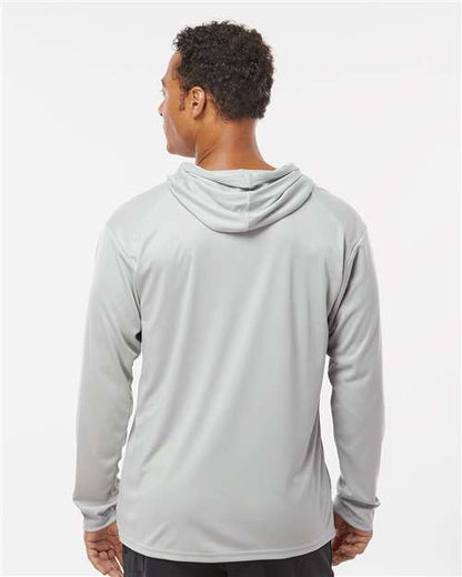 Badger B-Core Hooded Long Sleeve T-Shirt 4105 Silver