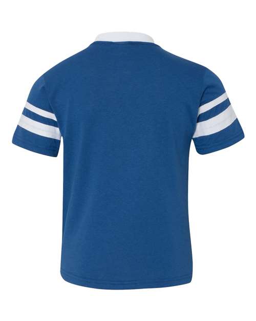 Augusta Sportswear Youth V-Neck Jersey with Striped Sleeves 361
