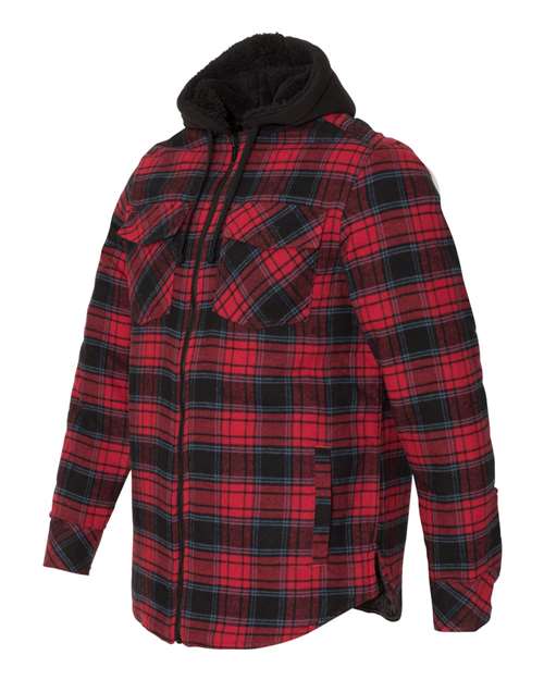 Burnside Quilted Flannel Hooded Jacket 8620