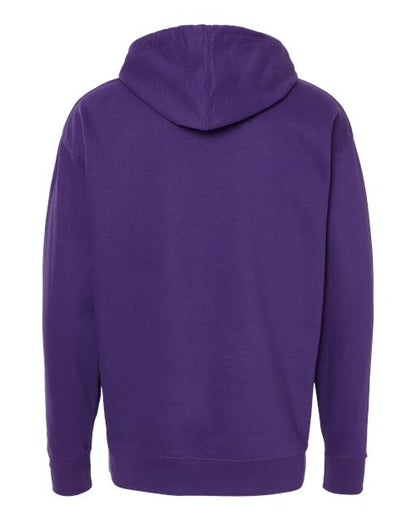 Independent Trading Co. Midweight Hooded Sweatshirt SS4500 Purple Custom Embroidered Business Logo