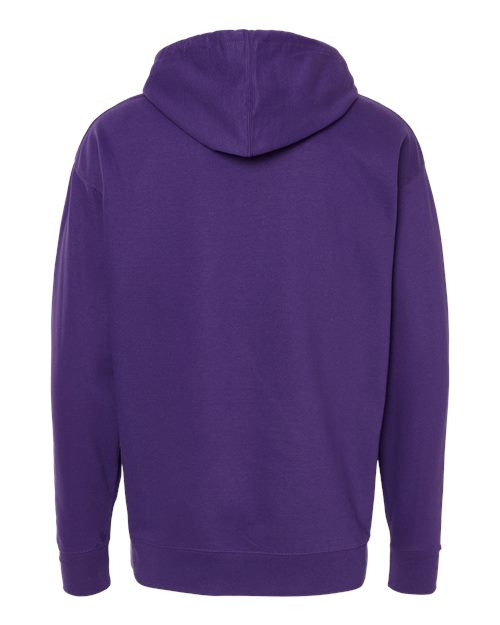 Independent Trading Co. Midweight Hooded Sweatshirt SS4500 Plum Custom Embroidered Business Logo