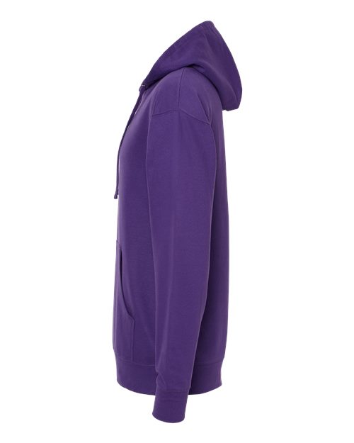 Independent Trading Co. Midweight Hooded Sweatshirt SS4500 Purple Custom Embroidered Business Logo