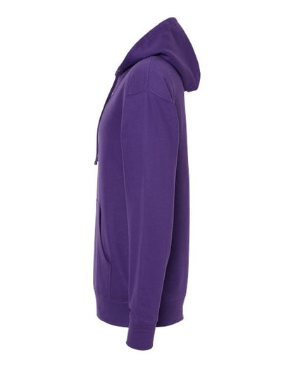 Independent Trading Co. Midweight Hooded Sweatshirt SS4500 Purple Custom Embroidered Business Logo