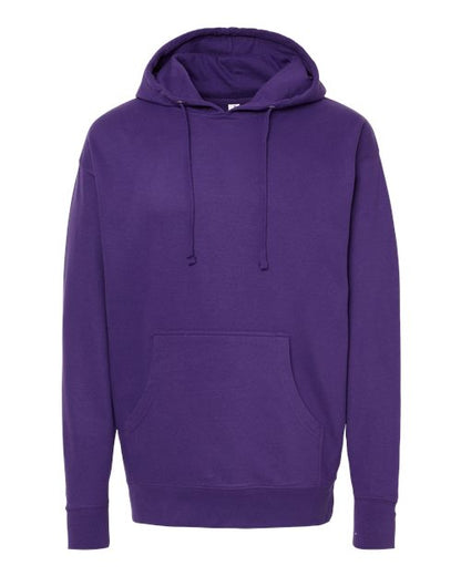 Independent Trading Co. Midweight Hooded Sweatshirt SS4500 Plum Custom Embroidered Business Logo