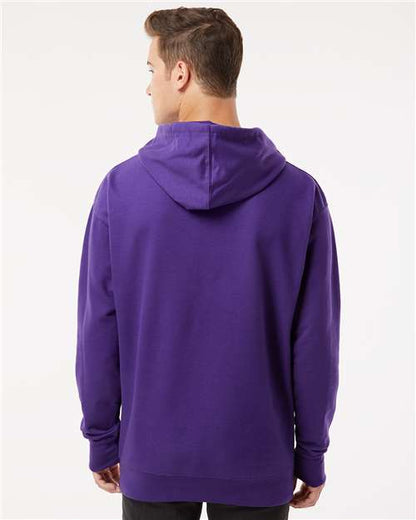 Independent Trading Co. Midweight Hooded Sweatshirt SS4500 Purple Custom Embroidered Business Logo