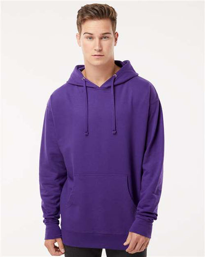 Custom Embroidered  Independent Trading Co. Midweight Hooded Sweatshirt SS4500 Purple