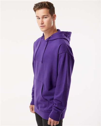 Independent Trading Co. Midweight Hooded Sweatshirt SS4500 Purple Custom Embroidered Business Logo