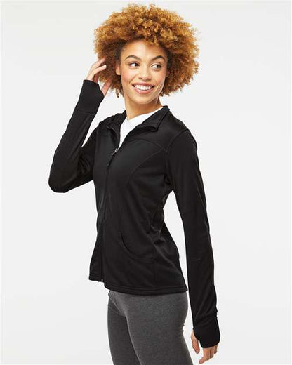 Independent Trading Co. Women's Poly-Tech Full-Zip Track Jacket EXP60PAZ Custom Embroidered Business Logo