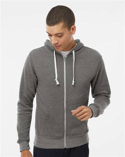 Custom Embroidered  J. America Triblend Full-Zip Hooded Sweatshirt 8872  