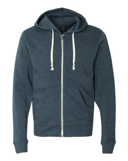J. America Triblend Full-Zip Hooded Sweatshirt 8872