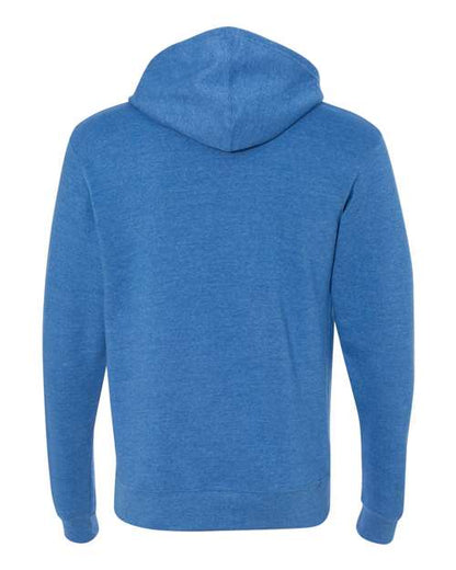 J. America Triblend Fleece Hooded Sweatshirt 8871 Cool Royal Triblend