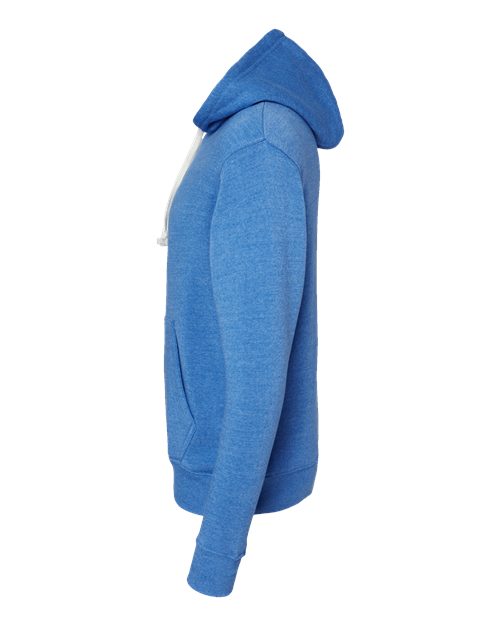 J. America Triblend Fleece Hooded Sweatshirt 8871 Cool Royal Triblend