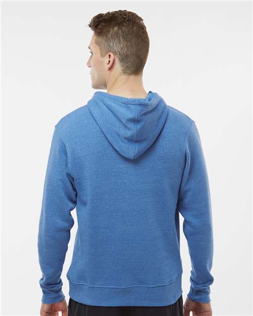 J. America Triblend Fleece Hooded Sweatshirt 8871 Cool Royal Triblend