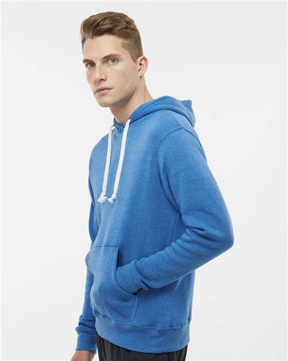 J. America Triblend Fleece Hooded Sweatshirt 8871 Cool Royal Triblend