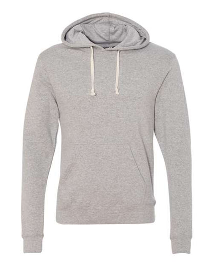 J. America Triblend Fleece Hooded Sweatshirt 8871 Grey Triblend