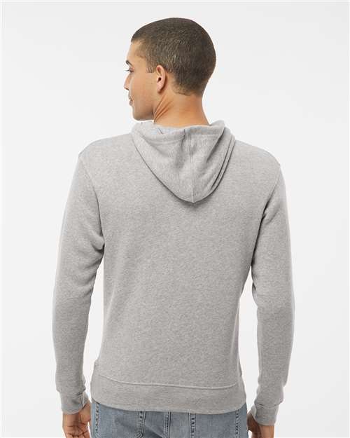 J. America Triblend Fleece Hooded Sweatshirt 8871 Grey Triblend