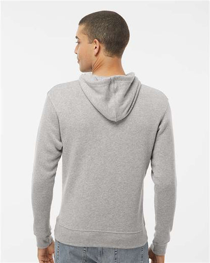 J. America Triblend Fleece Hooded Sweatshirt 8871 Grey Triblend