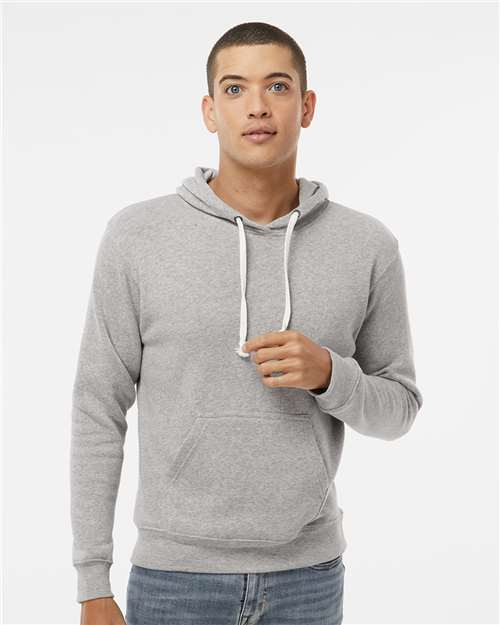 Custom Embroidered  J. America Triblend Fleece Hooded Sweatshirt 8871 Grey Triblend