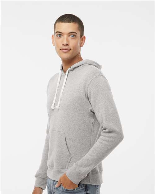 J. America Triblend Fleece Hooded Sweatshirt 8871 Grey Triblend