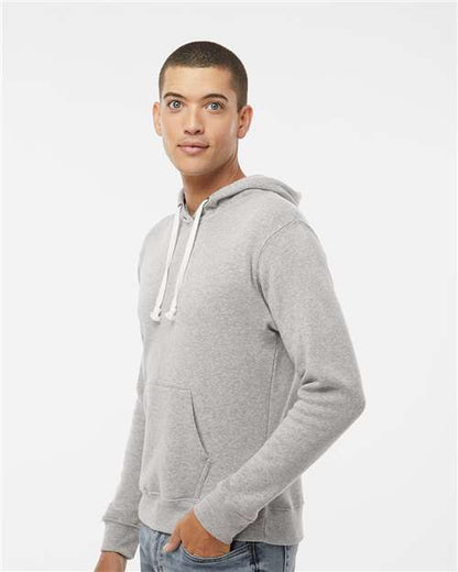 J. America Triblend Fleece Hooded Sweatshirt 8871 Grey Triblend