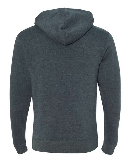 J. America Triblend Fleece Hooded Sweatshirt 8871 Navy Triblend