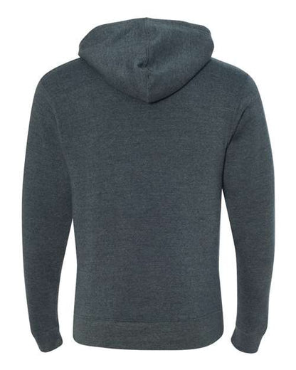 J. America Triblend Fleece Hooded Sweatshirt 8871 Navy Triblend