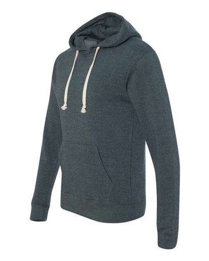 J. America Triblend Fleece Hooded Sweatshirt 8871 Navy Triblend