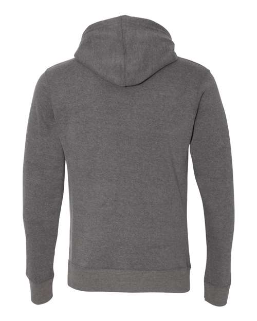J. America Triblend Fleece Hooded Sweatshirt 8871 Smoke Triblend