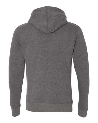 J. America Triblend Fleece Hooded Sweatshirt 8871 Smoke Triblend