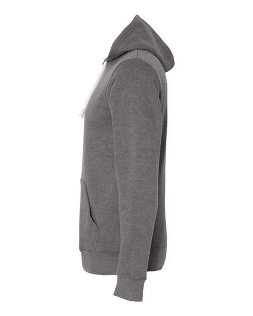 J. America Triblend Fleece Hooded Sweatshirt 8871 Smoke Triblend